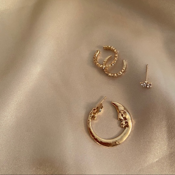 Moon crescent Earrings Set - Picture 4 of 5